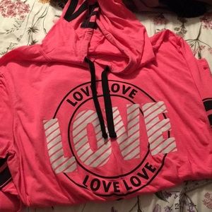 Hoodie, size 2X, lightweight pink hoodie